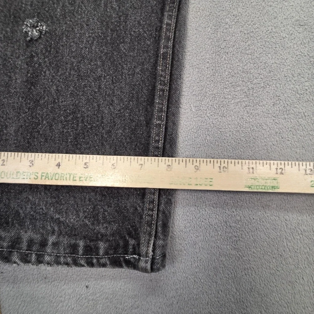 Levis‎ 501 Jeans Mens Gray Charcoal Straight Button Fly Distressed Fits 30x28
